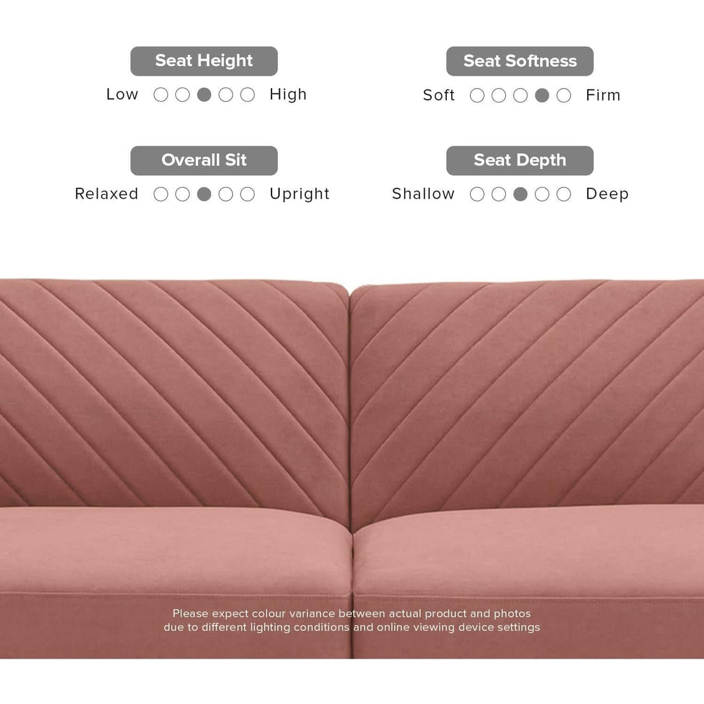 Chloe Futon Sofa Bed With Adjustable Back And Tapered Legs