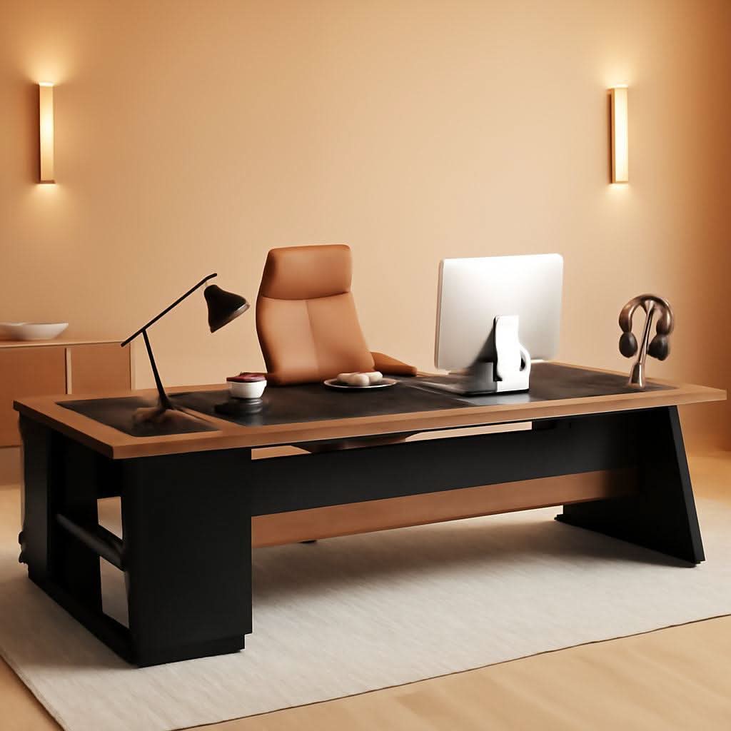 78-Inch Executive Desk with Storage Cabinets