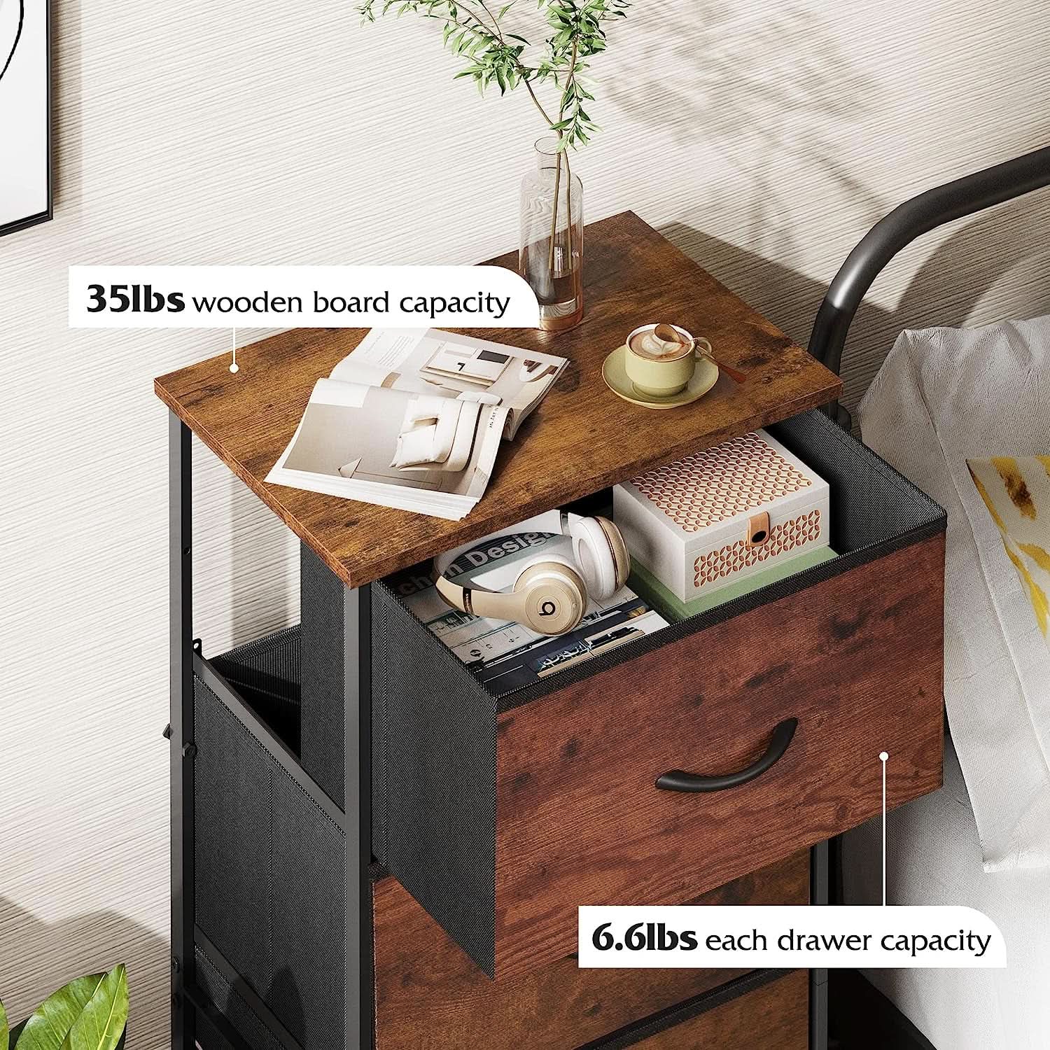 Four-Drawer Bedroom Dresser with Handles