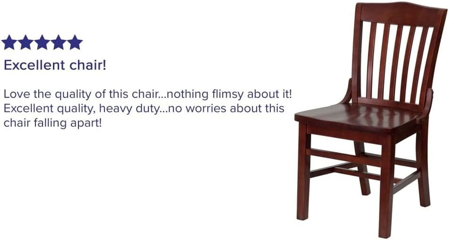 Hercules Mahogany Schoolhouse Dining Chair For Restaurants
