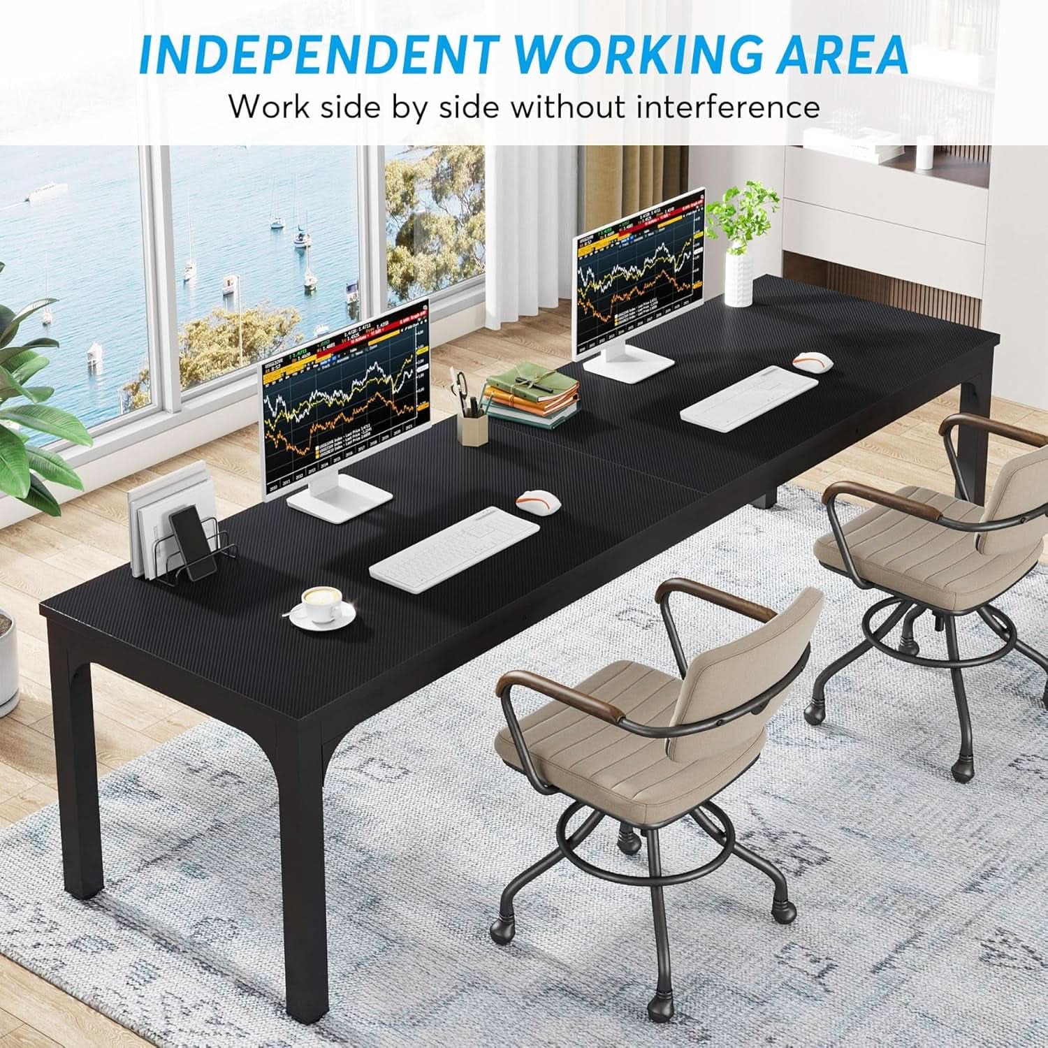 78.7-Inch Two-Person Industrial Desk