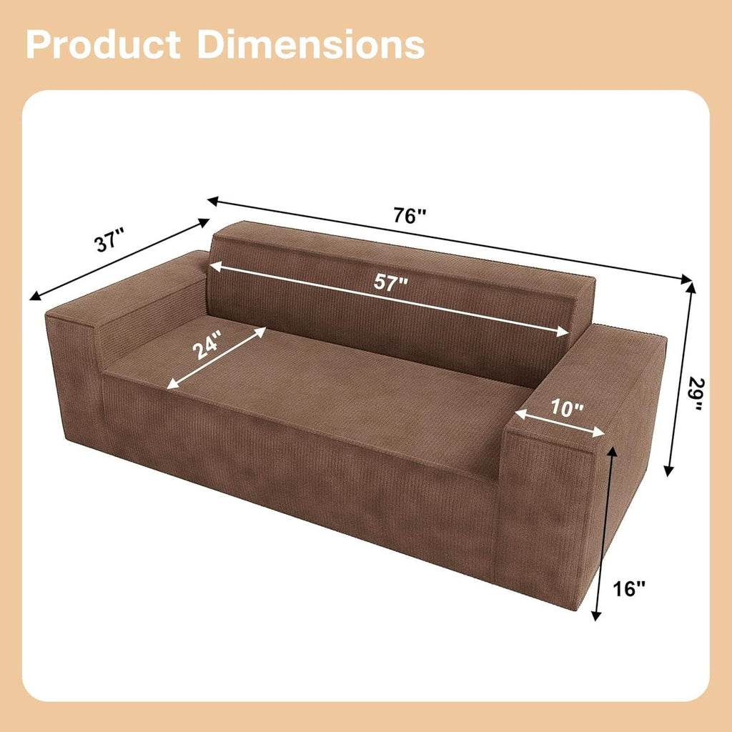 Brown Memory Foam Sofa in a Box