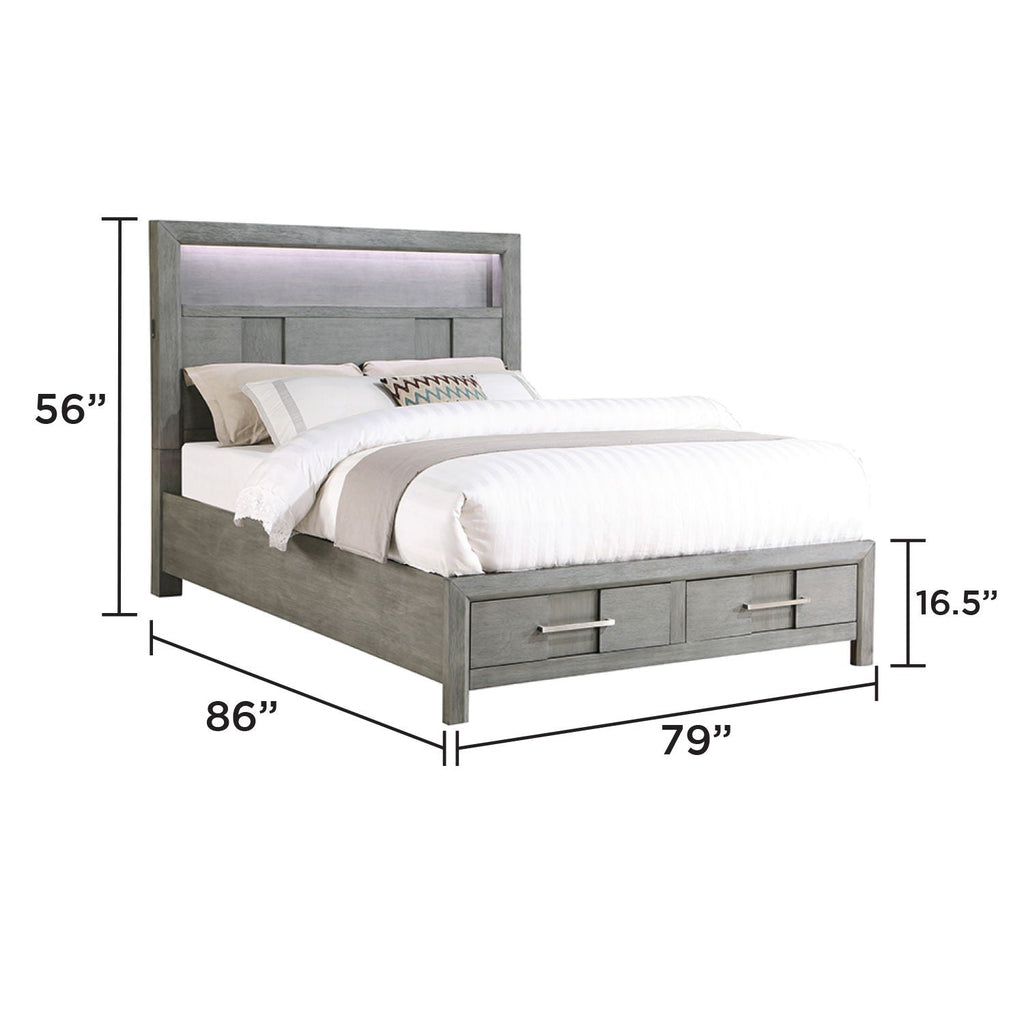 Kenzo LED Storage Bedroom Set