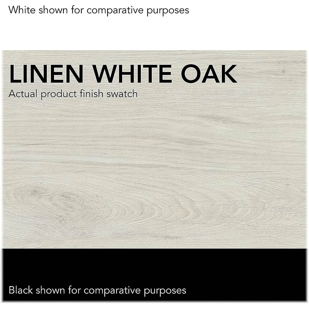 Linen White Oak 5 Shelf Bookcase Set 2 Tall 66H 32W 13D