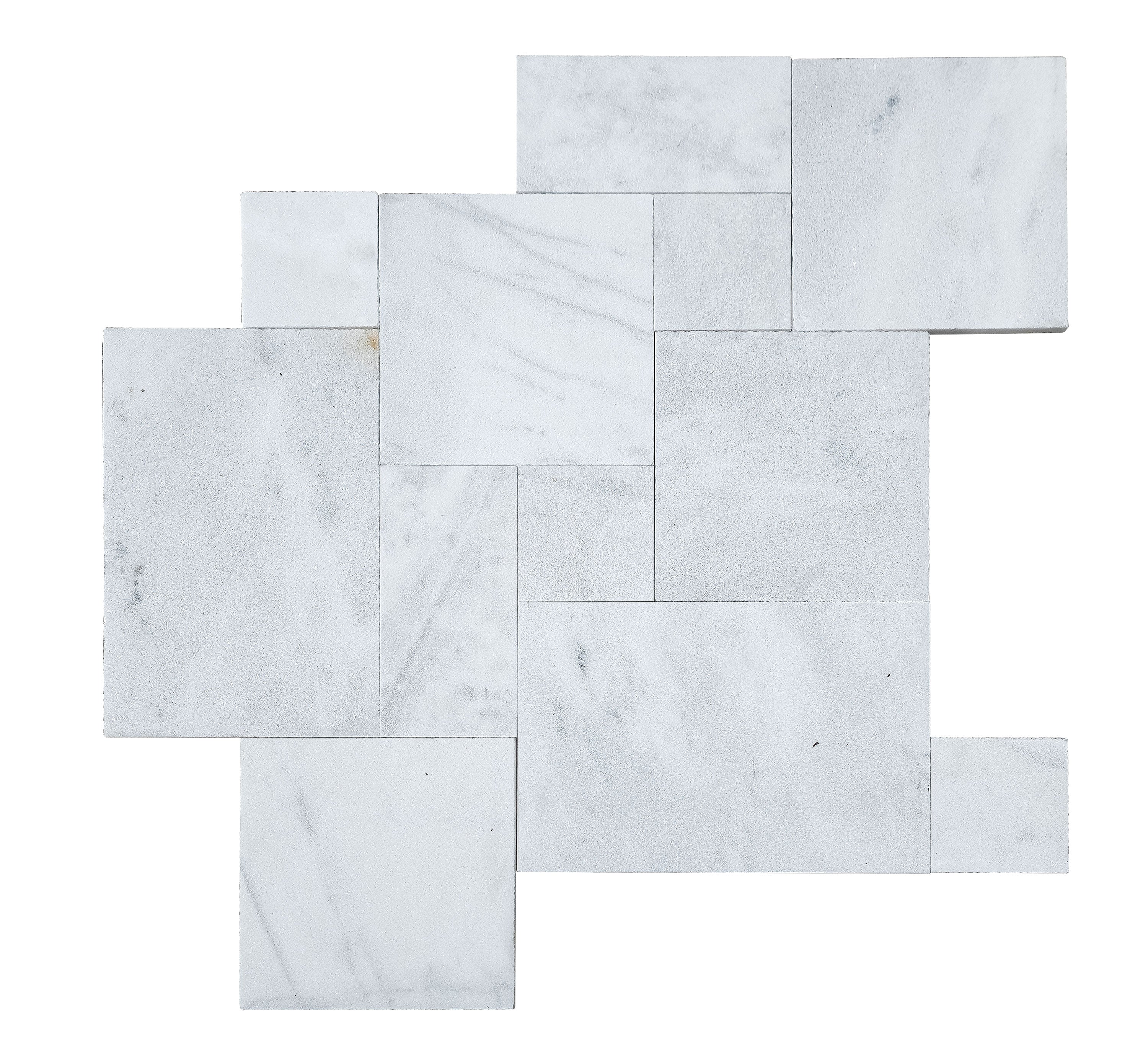 Turkish Carrara White Marble Leathered Pavers