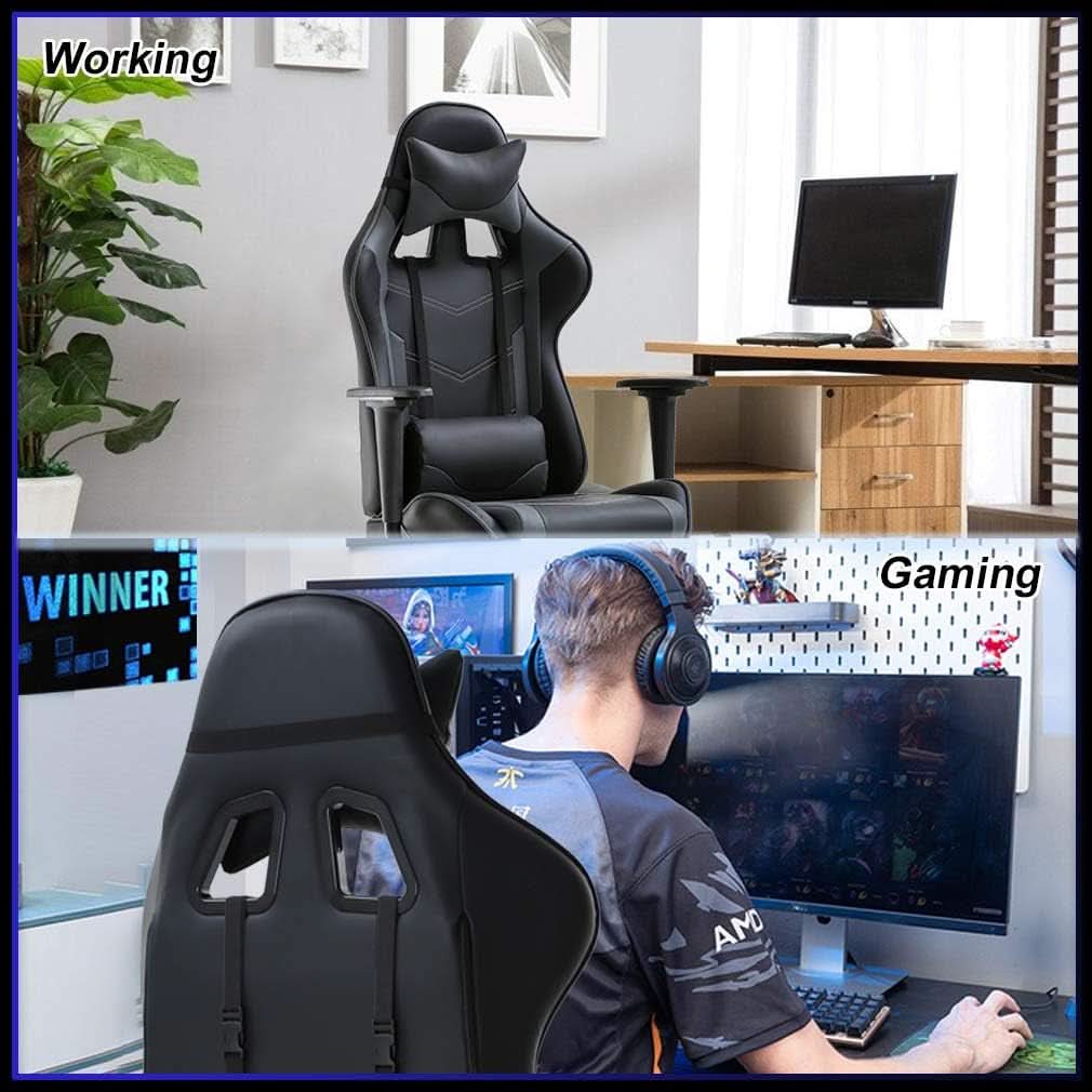 High Back Ergonomic Office Chair With Lumbar Support Grey
