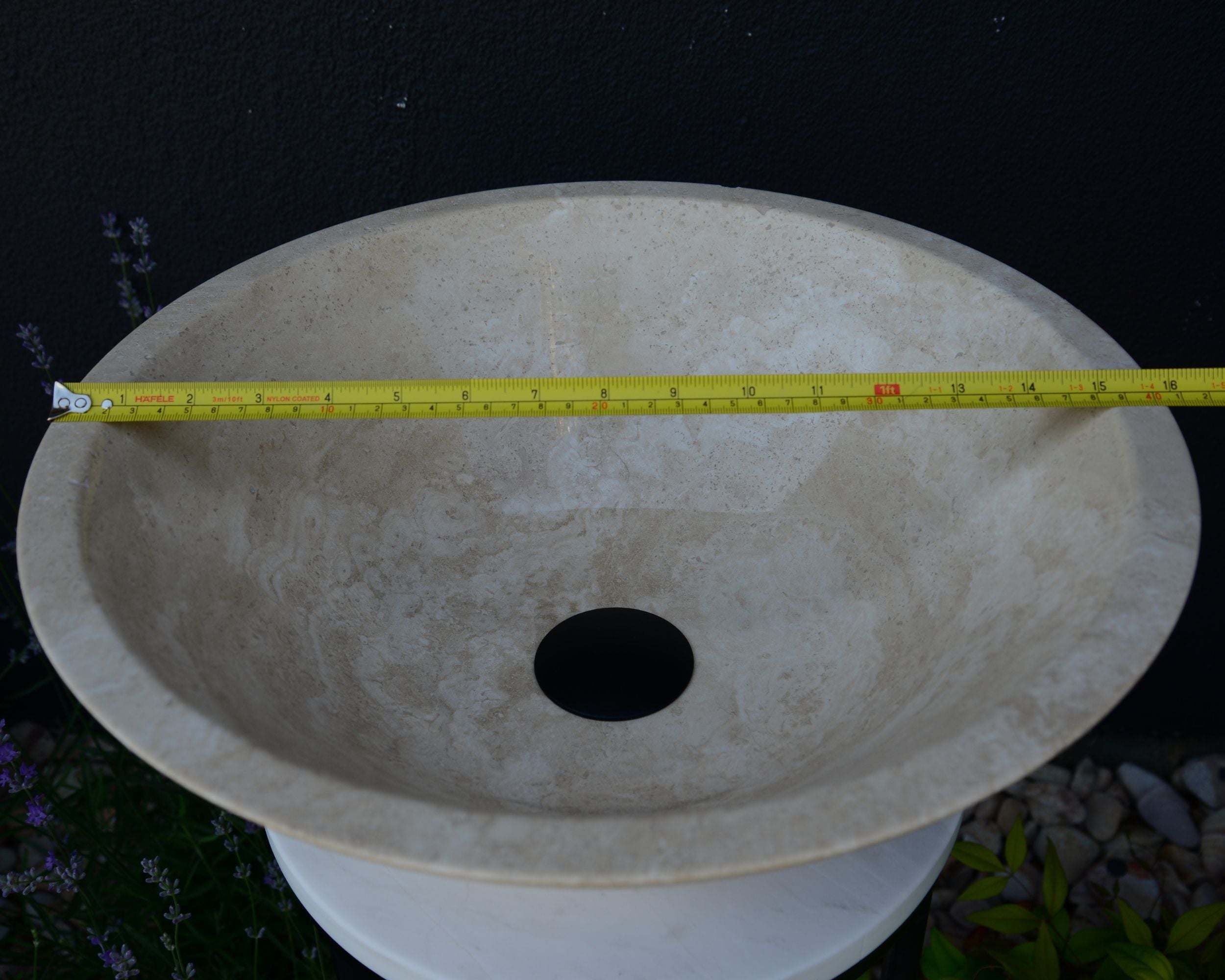 HANDCRAFTED LIGHT BEIGE TRAVERTINE SINK