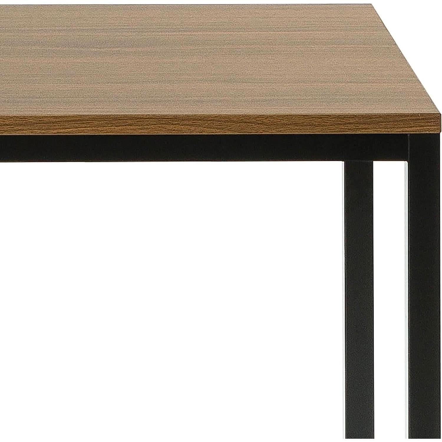 Black Frame Office Desk With Easy Assembly And Sturdy Build