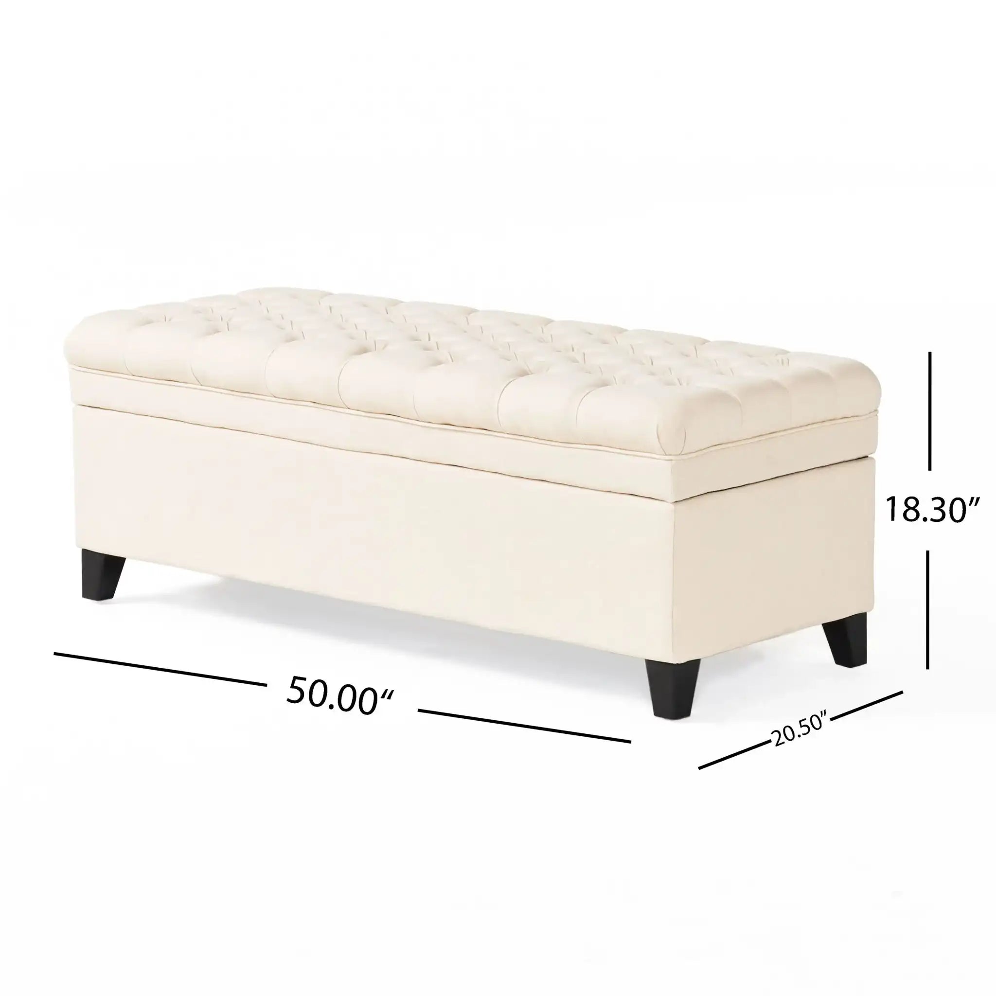 Juliana Storage Ottoman With Birch Legs