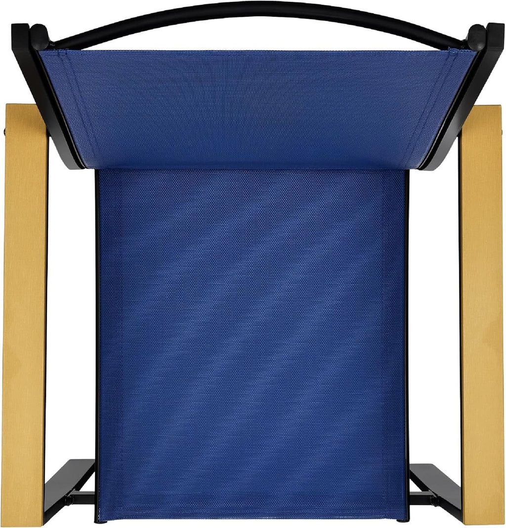 4 Piece Outdoor Textilene Patio Conversation Set Loveseat And Table
