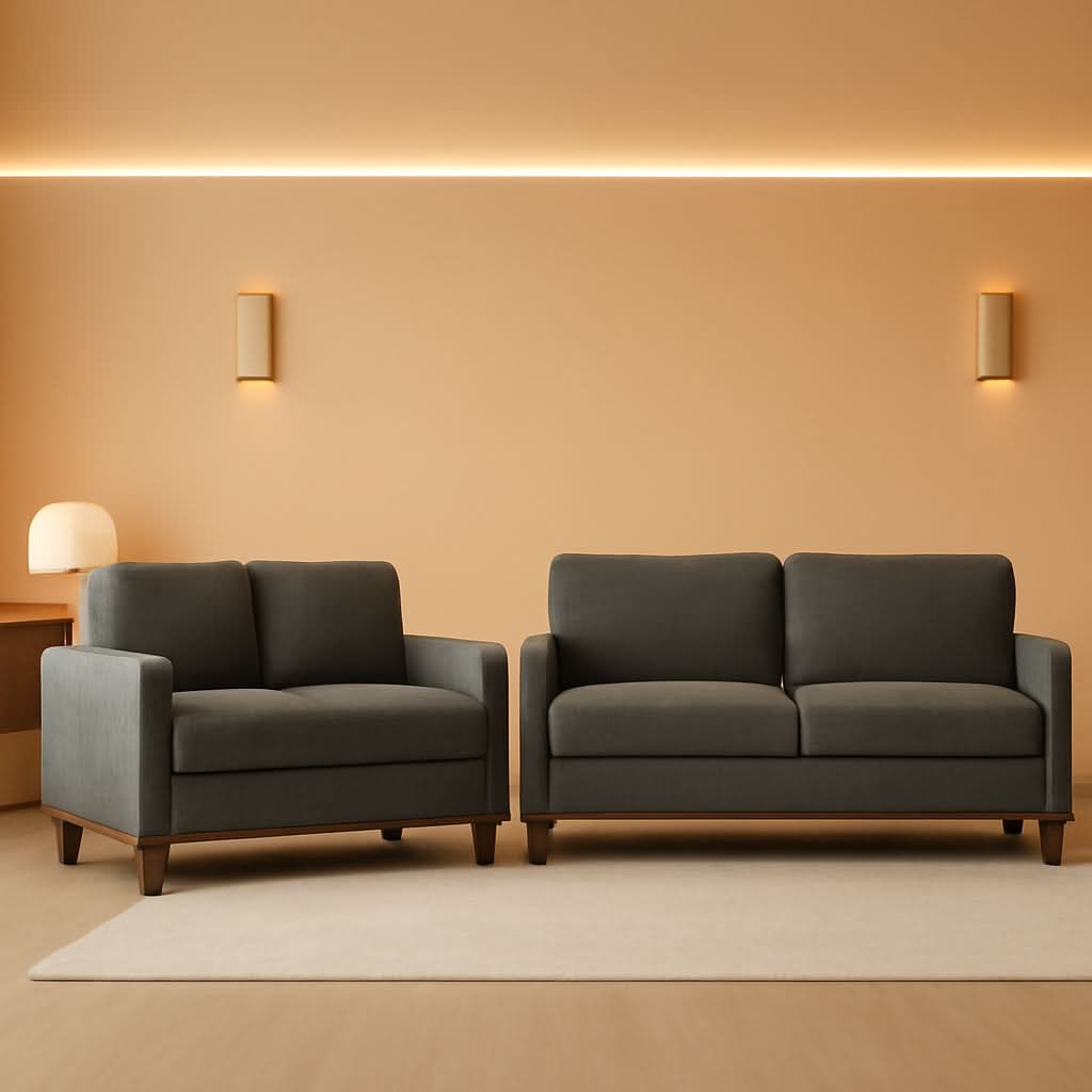 Miles Grey Sofa and Loveseat Set