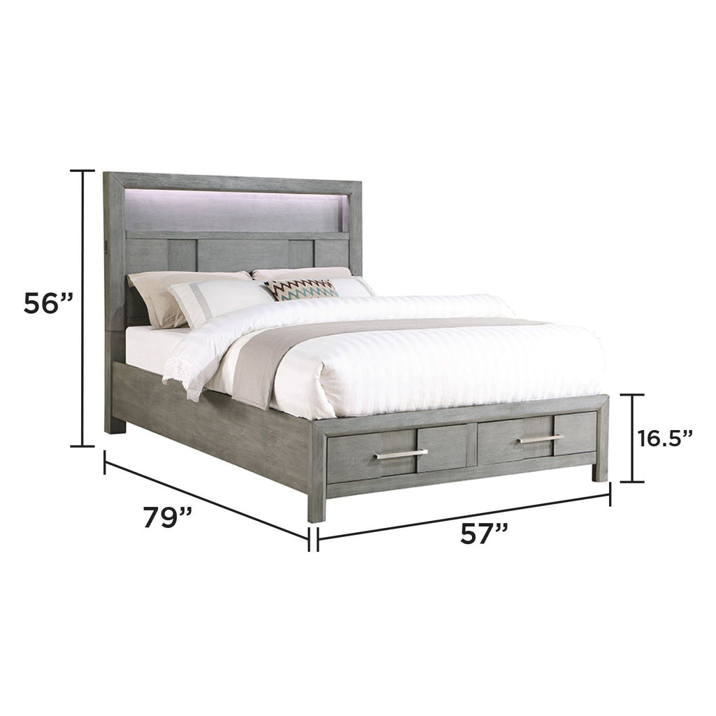 Kenzo LED Storage Bedroom Set