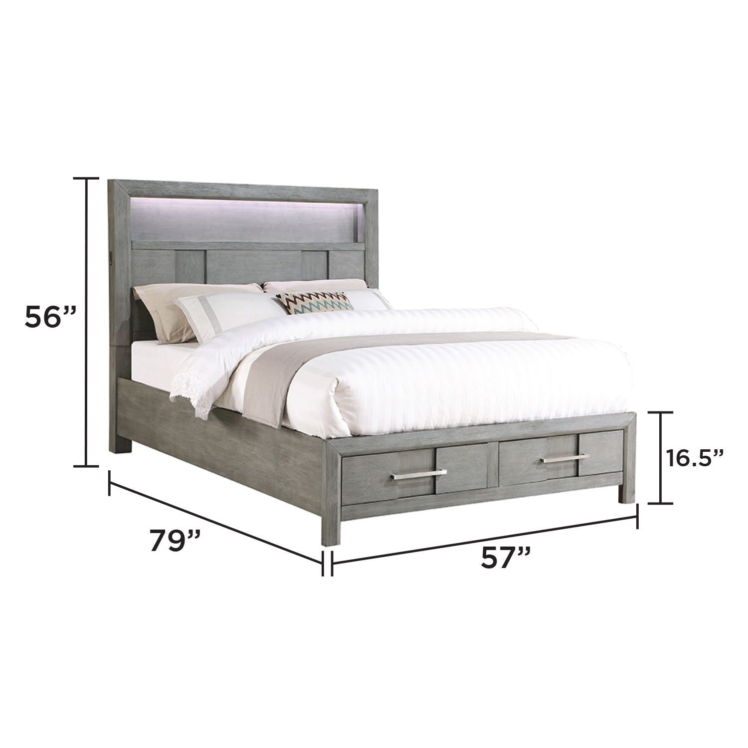 Kenzo LED Storage Bedroom Set