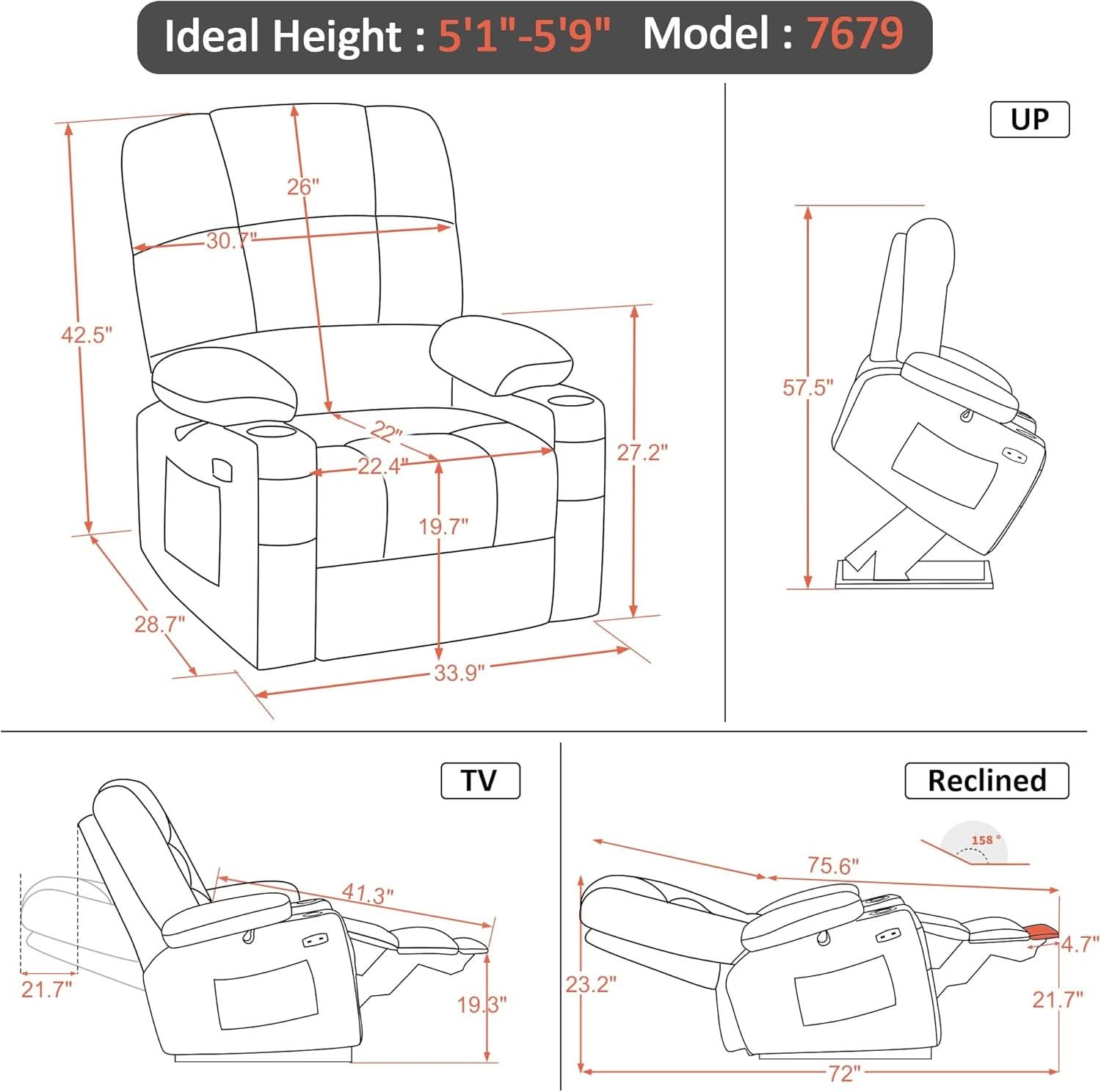 Dual Motor Power Lift Recliner Chair With Massage And Heat Beige Fabric Medium