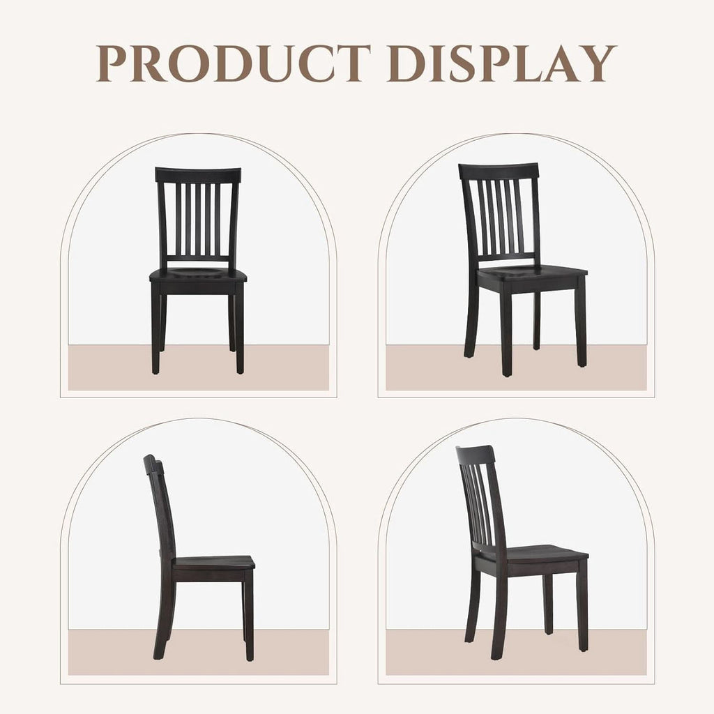 Wooden Windsor Dining Chairs Set Of 6 Dark Brown With Spindle Back