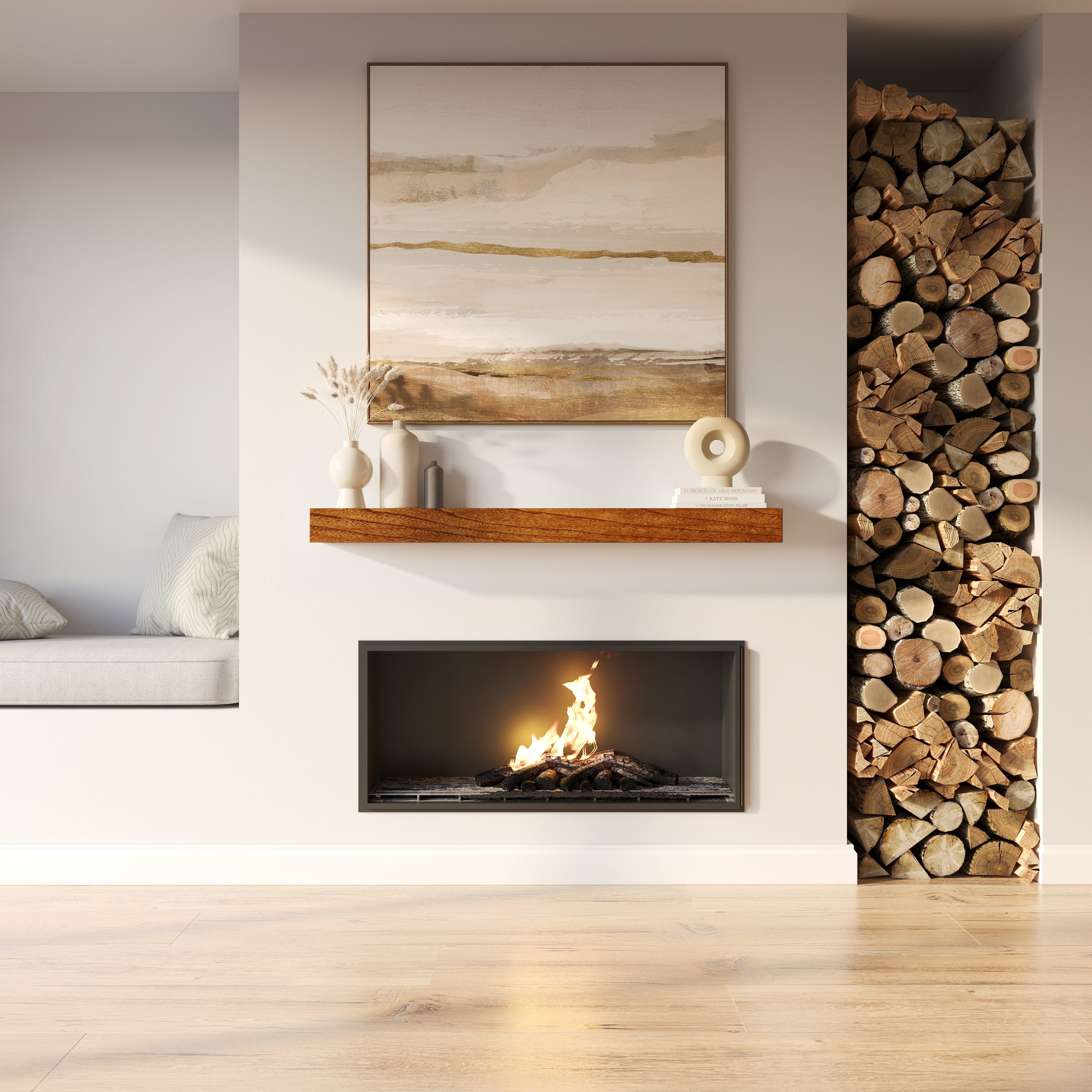Classic Paulownia Mantel Shelf