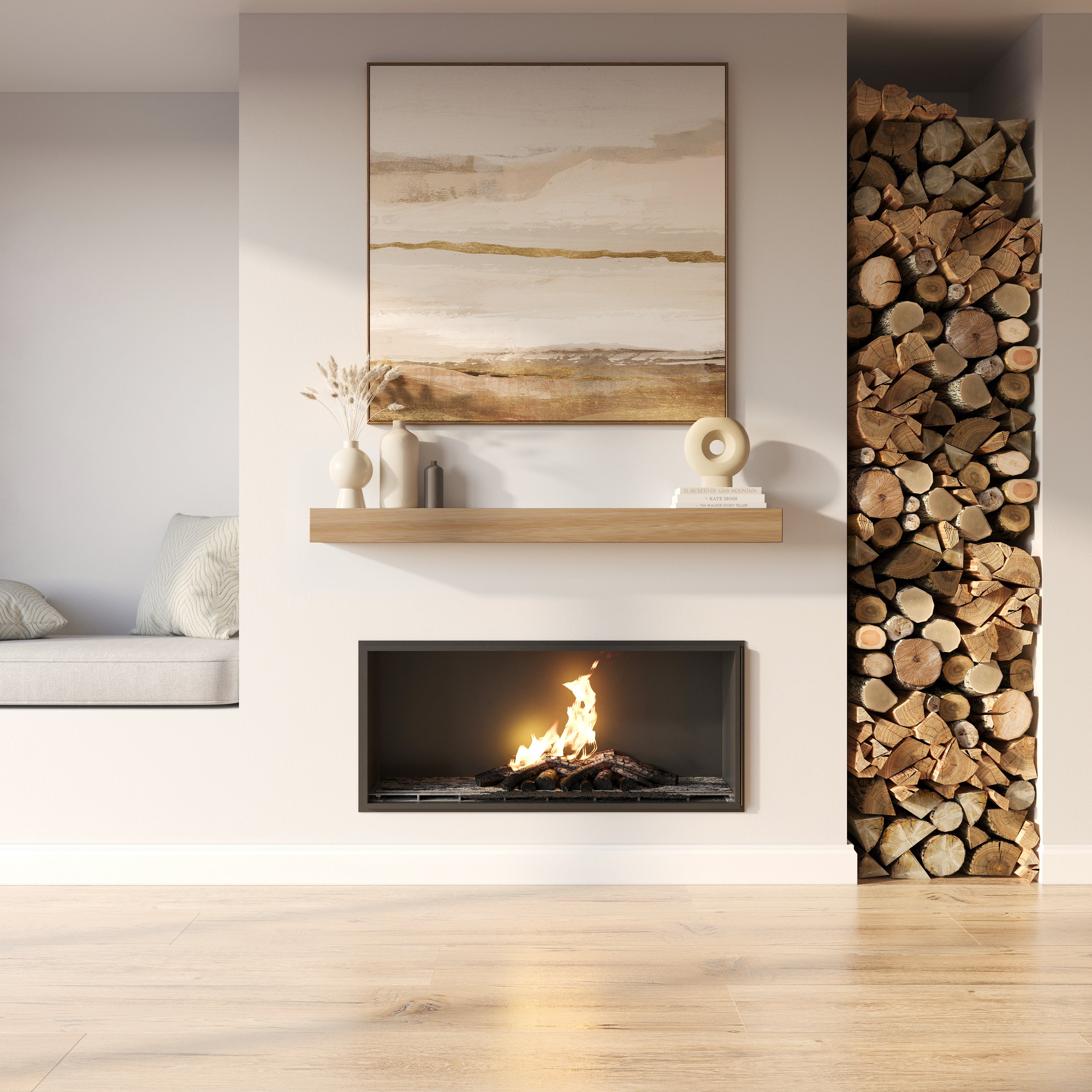 Classic Paulownia Mantel Shelf