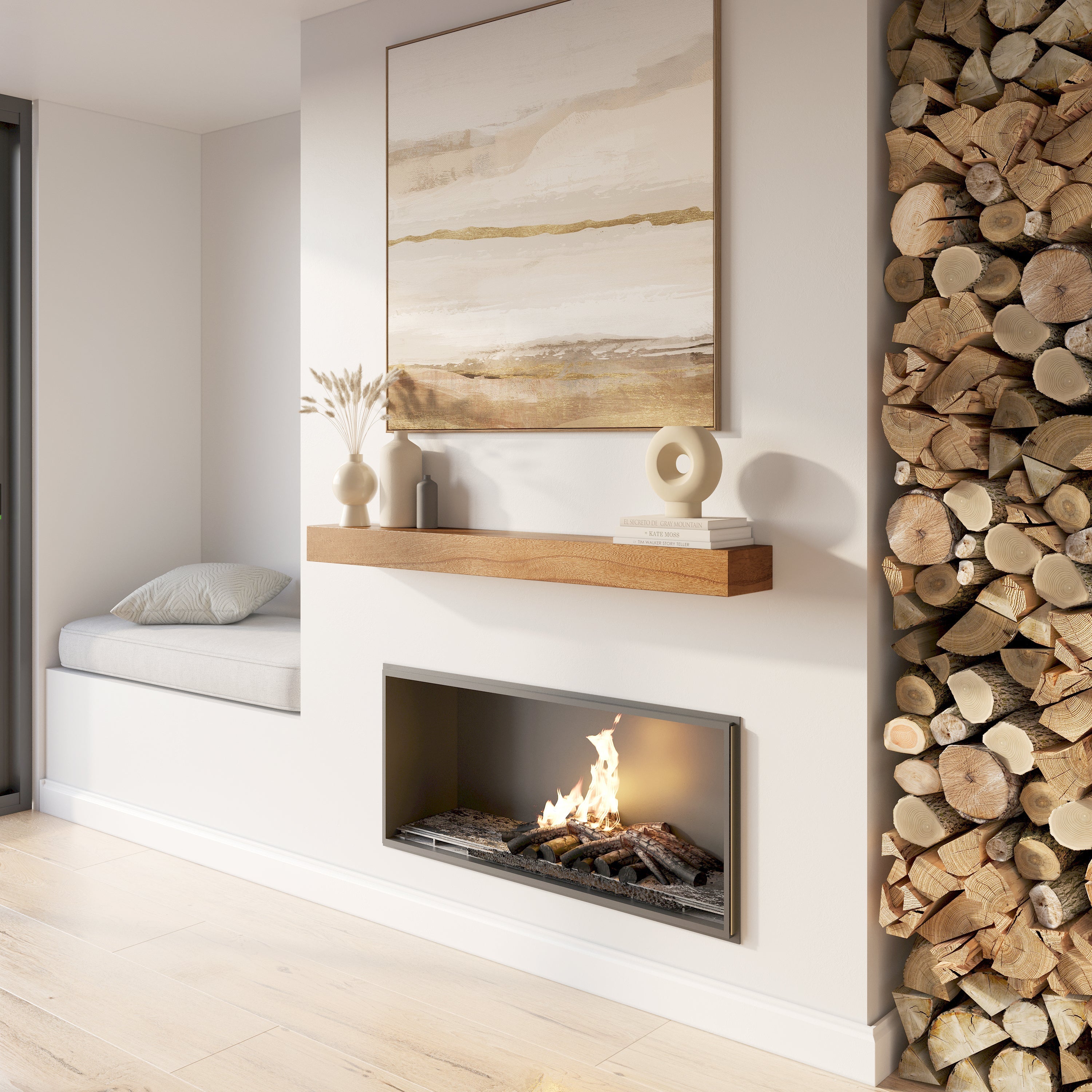 Classic Paulownia Mantel Shelf