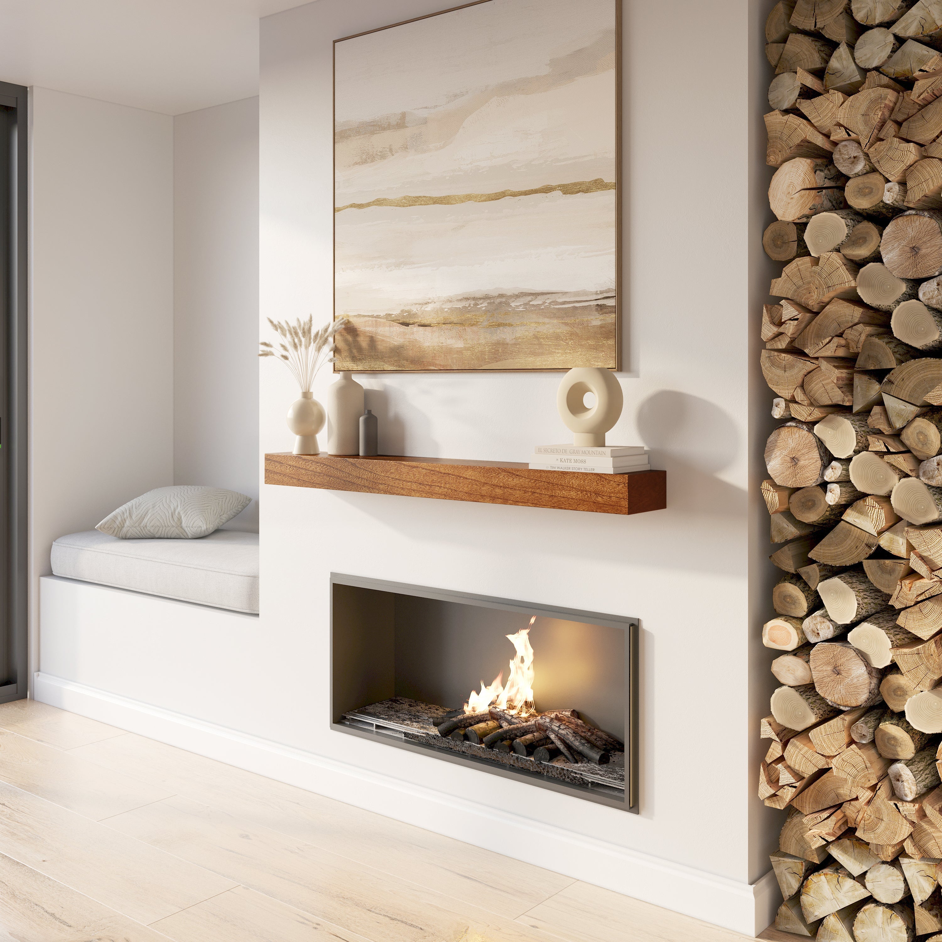 Classic Paulownia Mantel Shelf