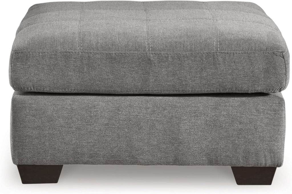 Oversized Light Gray Ottoman Room Decorative Elegance