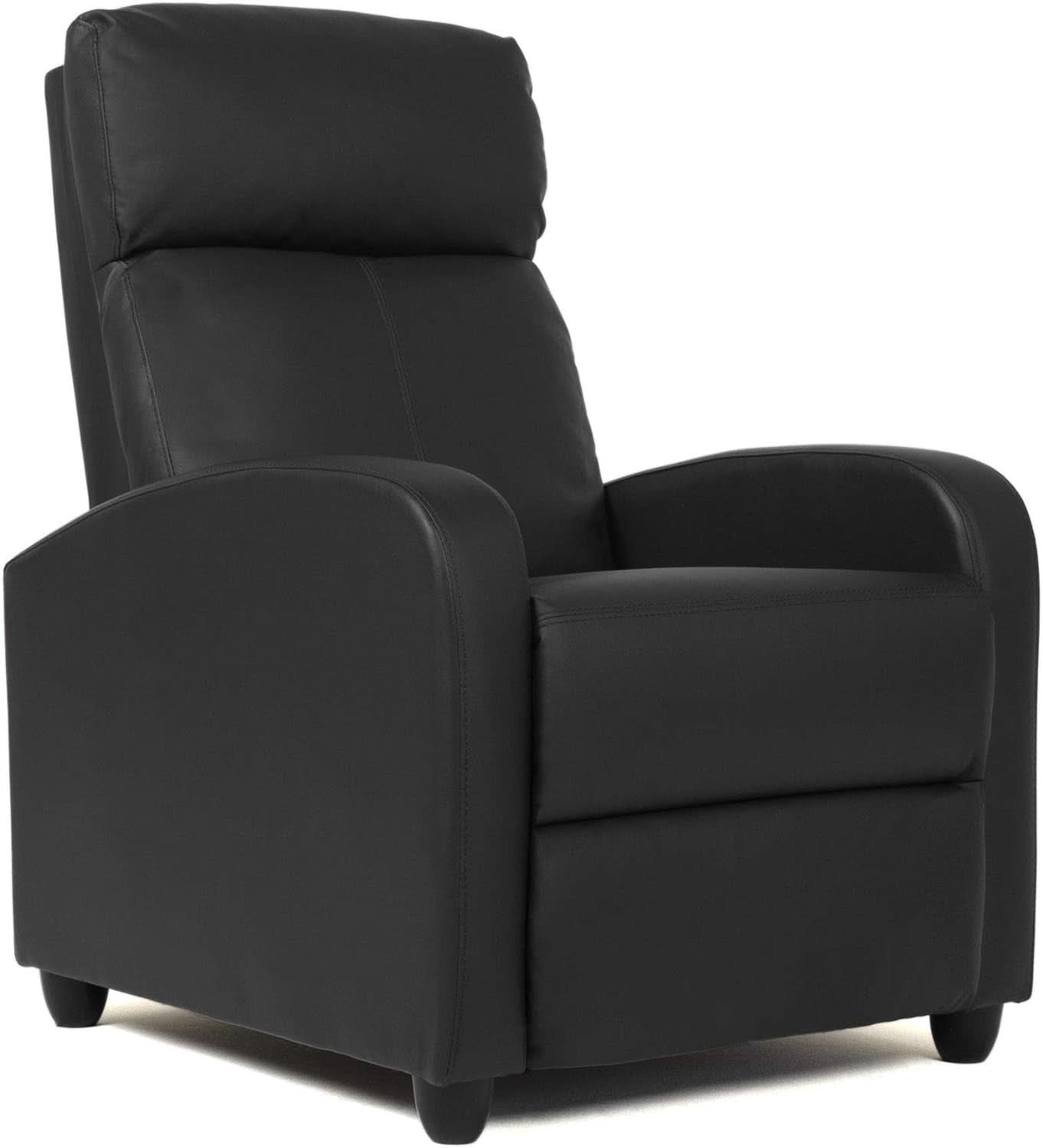 Brown Recliner Chair With Lumbar Support And Plush Comfort
