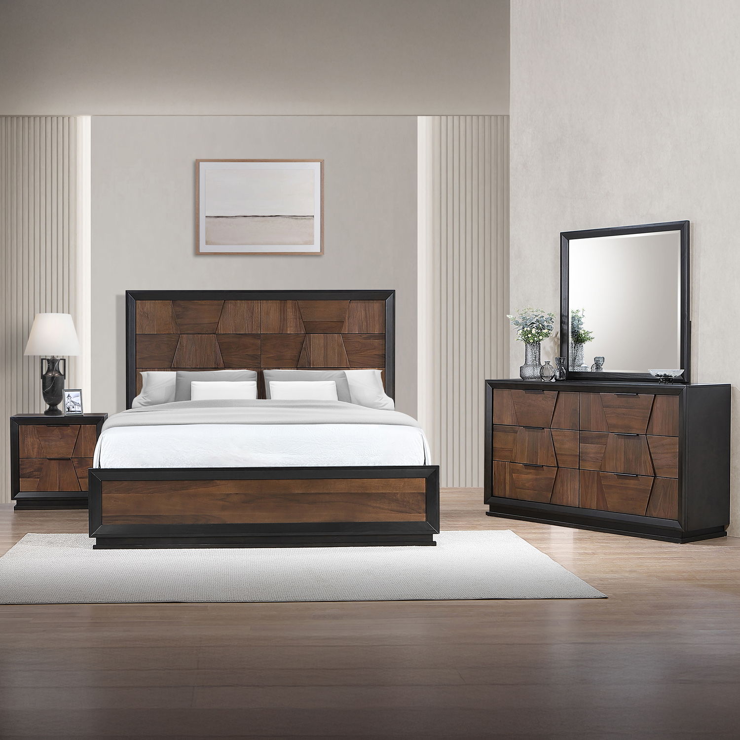 Houston Walnut Bedroom Set