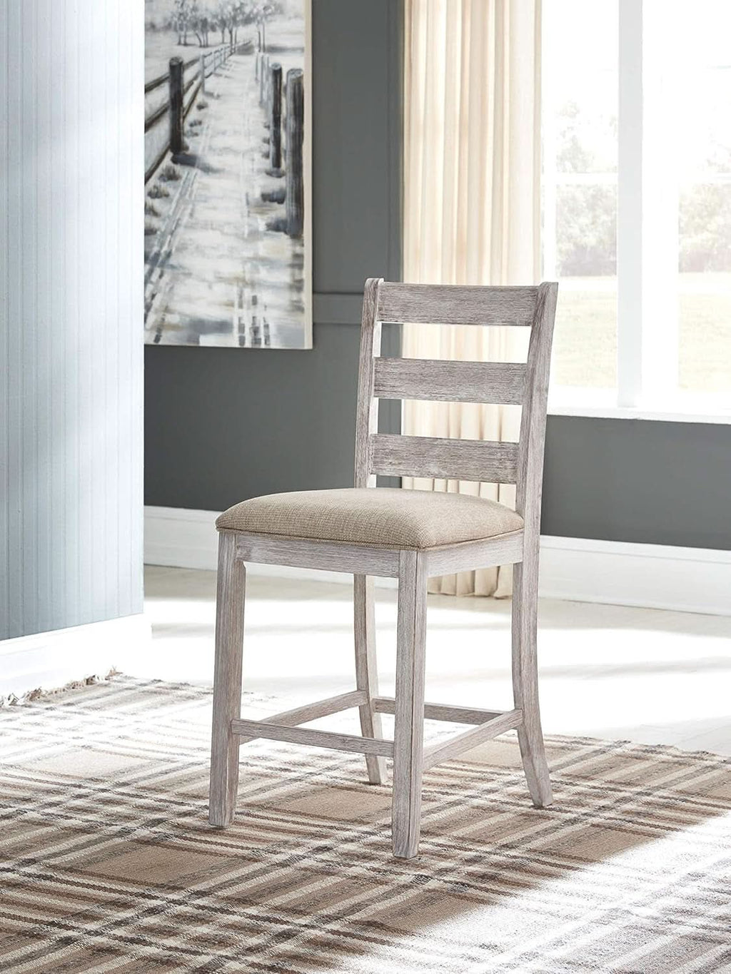 Skempton 24in Counter Height Bar Stool Antique White