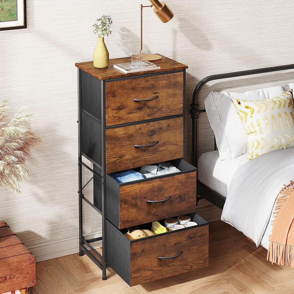 Four-Drawer Bedroom Dresser with Handles