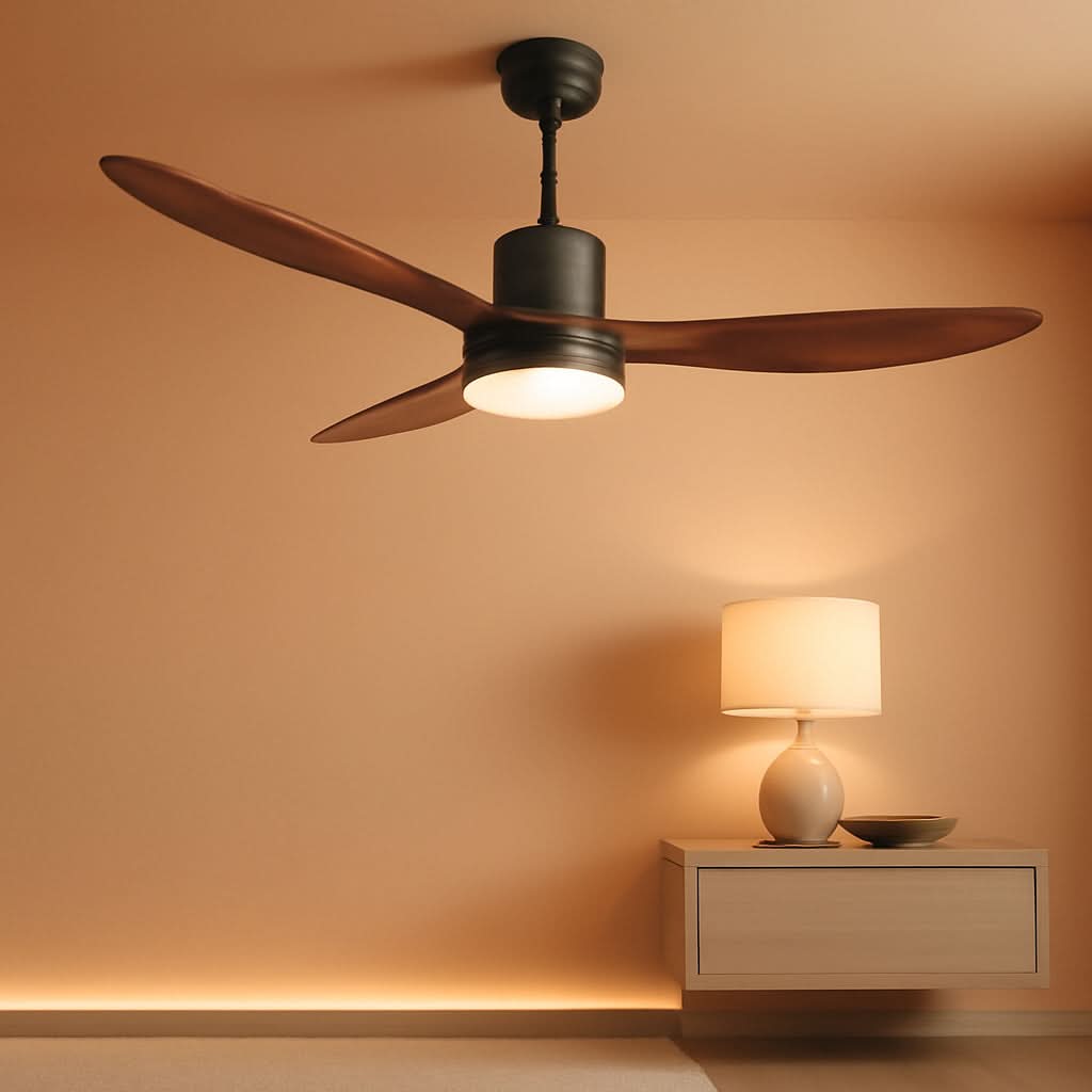 52 Inch Ceiling Fan With Lights Remote Control Matte Black