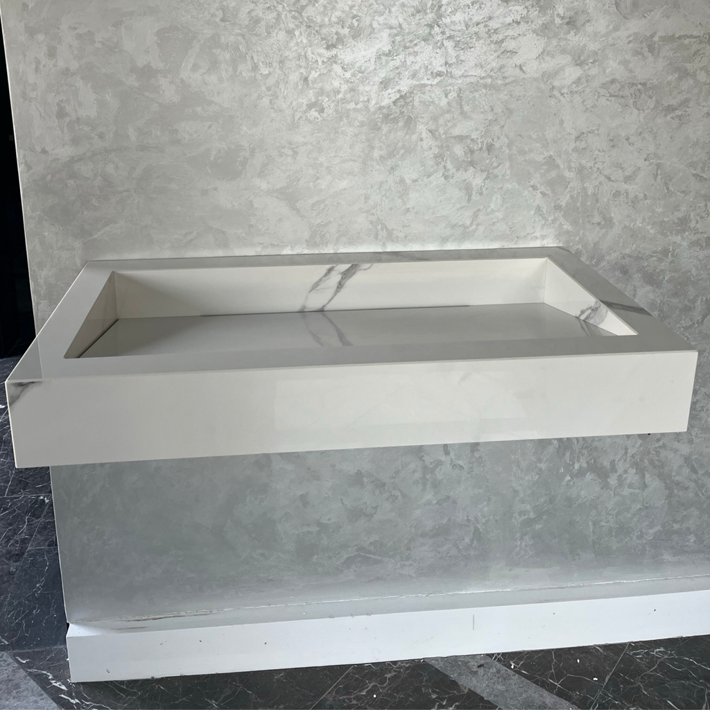 Custom Extra Statuario Polished Porcelain Sink (ES-051)