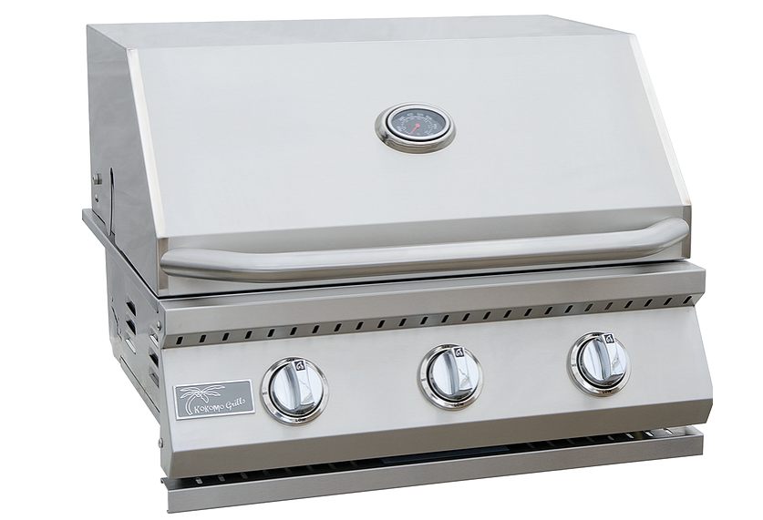 KoKoMo 26-Inch 3-Burner Stainless Steel BBQ Grill with Cart