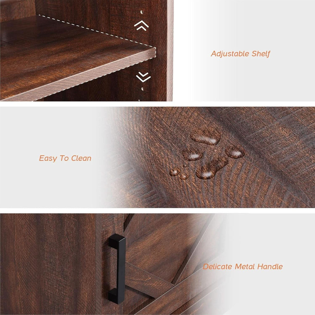 98.4 Inch Rustic Brown TV Stand With 4 Drawers And Shelves