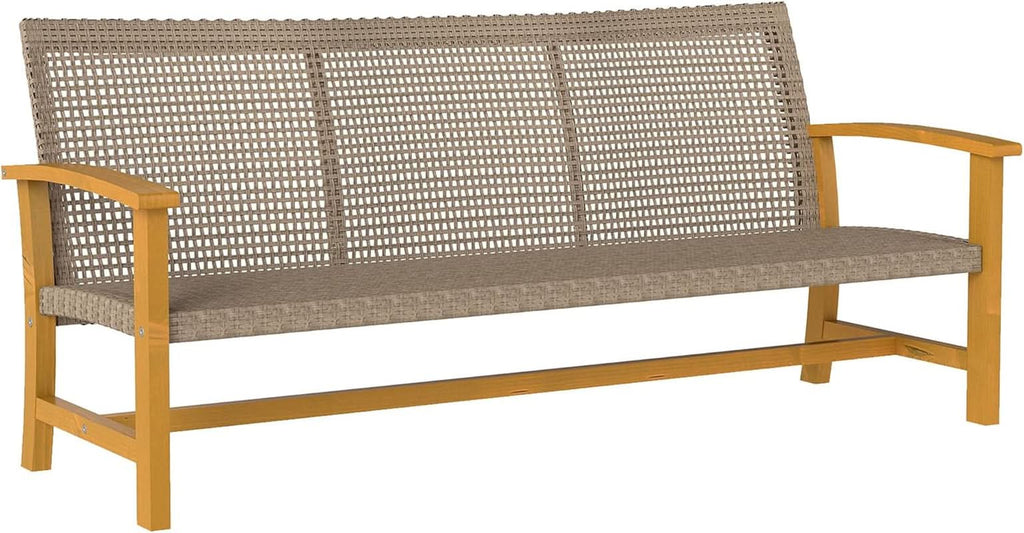 Wicker Outdoor Sofa for Three