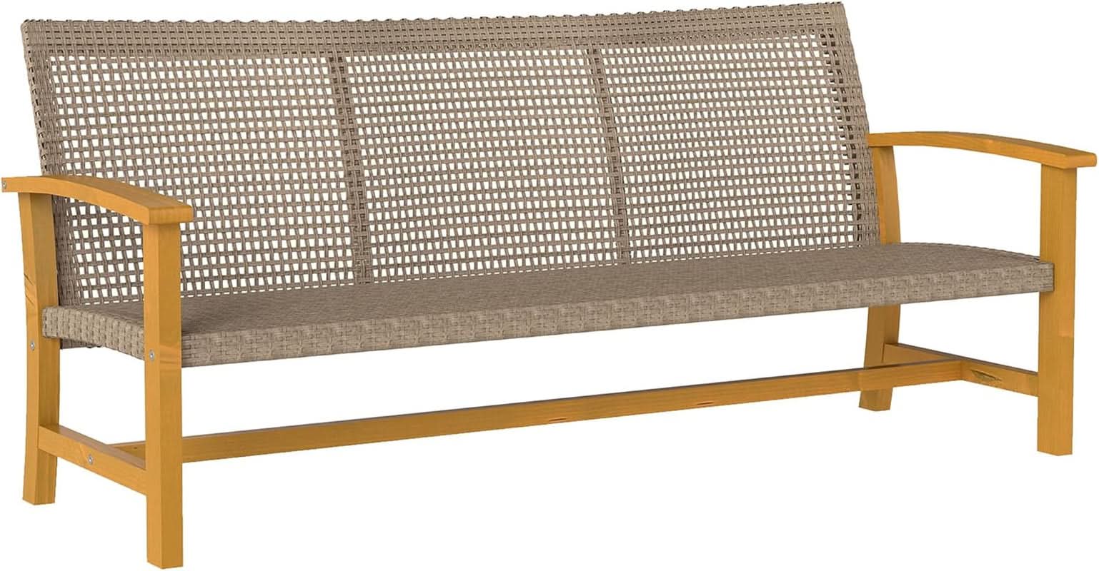 Wicker Outdoor Sofa for Three