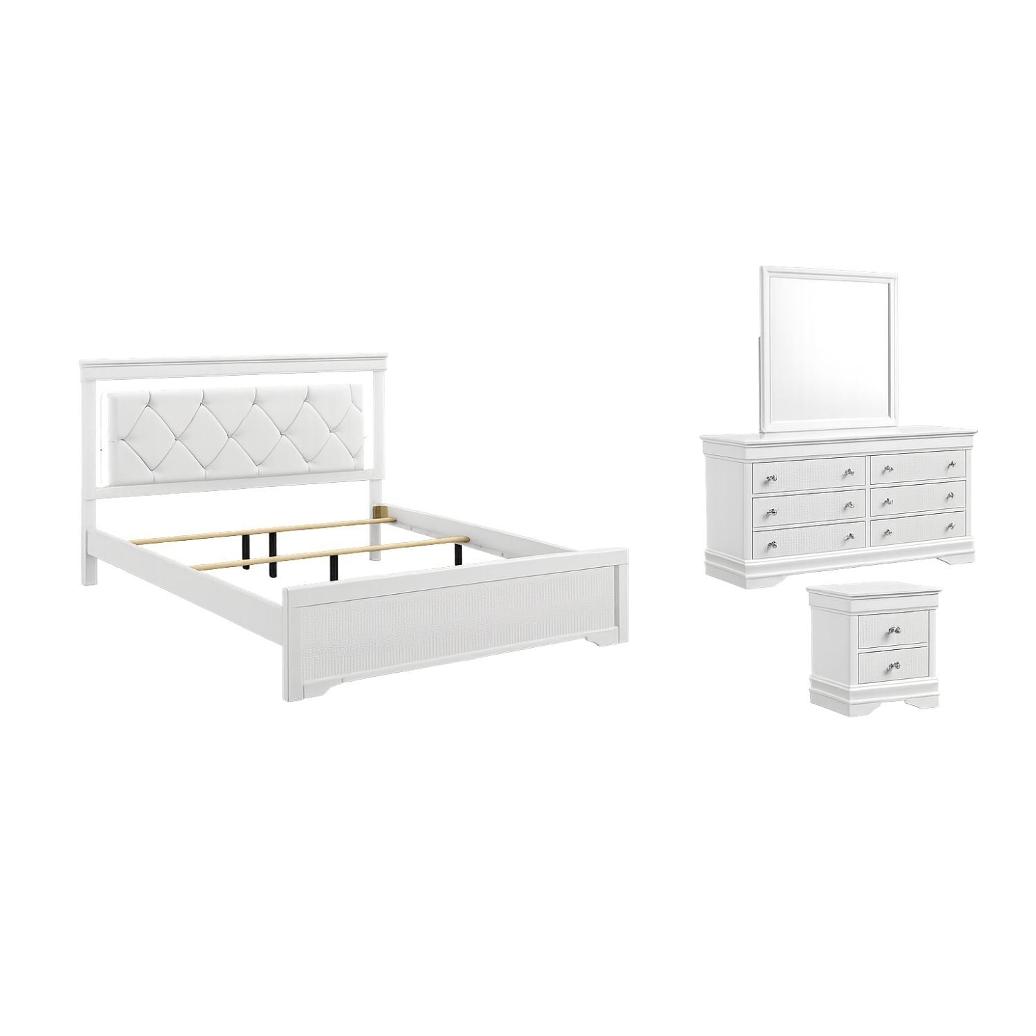 Blaze LED Upholstered Bedroom Set