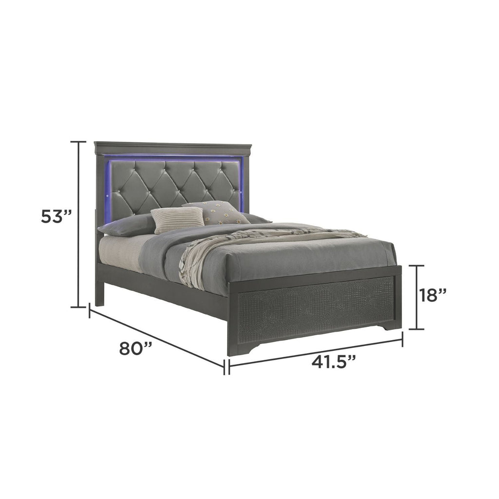 Blaze LED Upholstered Bedroom Set