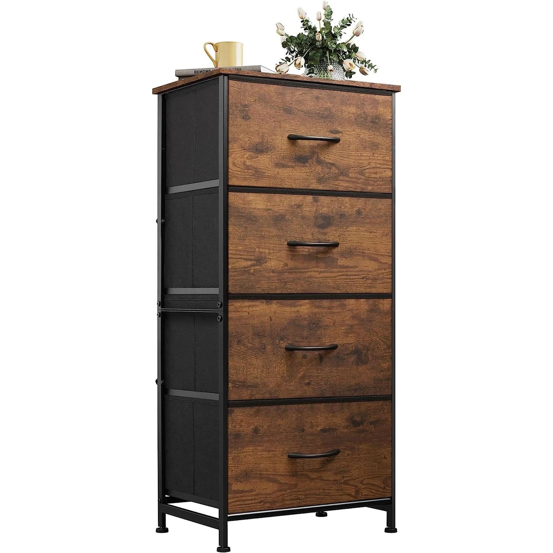 Four-Drawer Bedroom Dresser with Handles