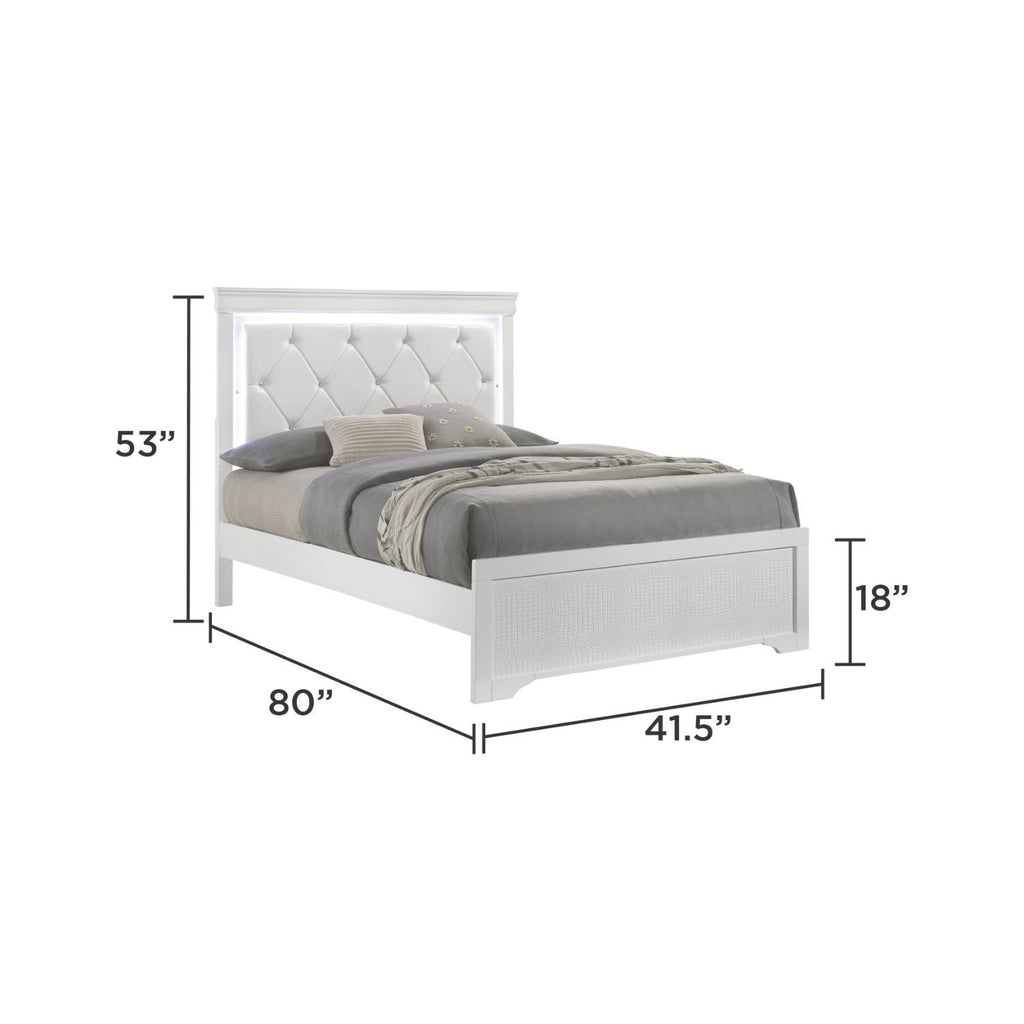 Blaze LED Upholstered Bedroom Set