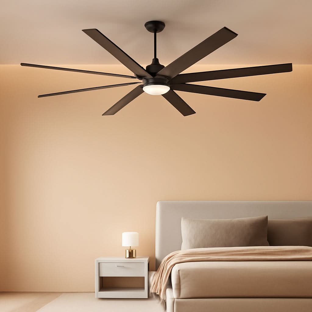 65 Inch Ceiling Fan With Lights Remote Black Indoor Outdoor