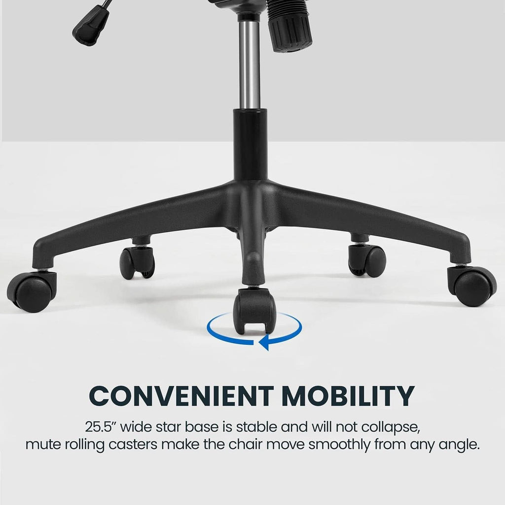Black Ergonomic Office Chair With Adjustable Headrest And Flip Up Armrests