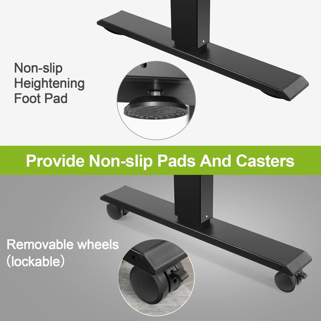 Electric Standing Desk 55 x 24 In With Charging Station