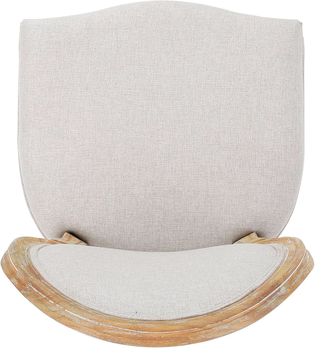 Phinnaeus Beige Polyester Fabric Dining Chairs Set Of 2