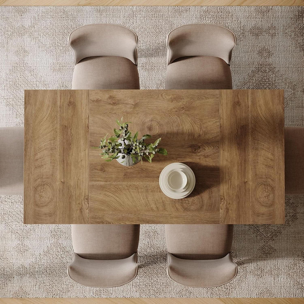55 Inch Yellow Dining Table For Kitchen And Dining