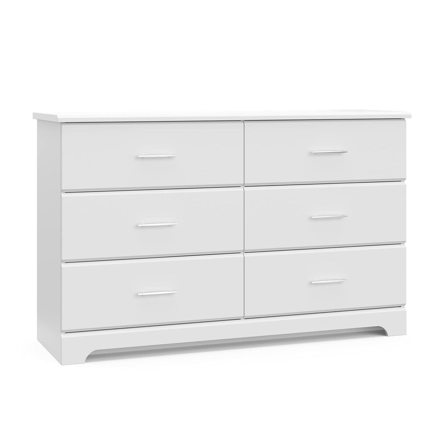 White 6 Drawer Dresser For Kids With GREENGUARD Gold Safety Kit