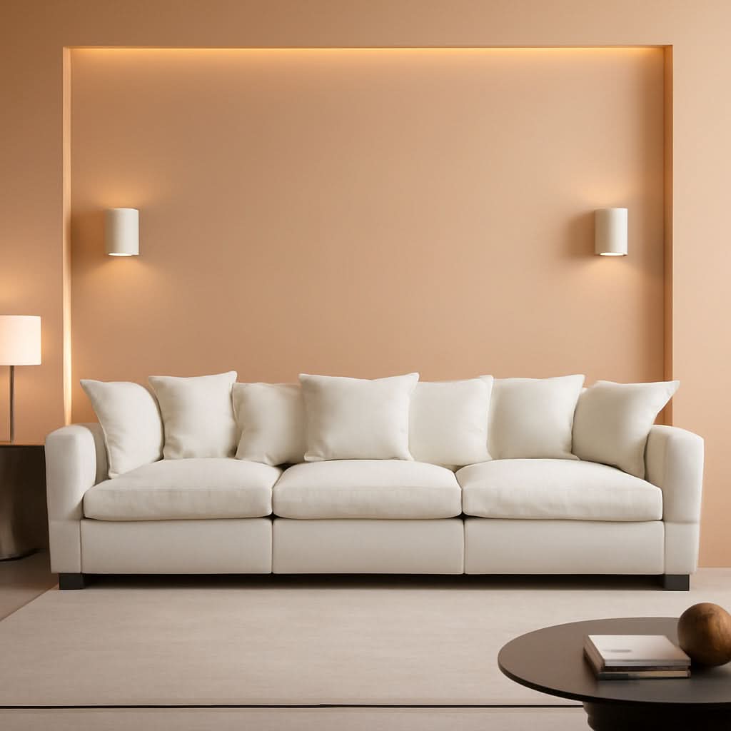 Beige Cloud Modular Sofa with Chaise