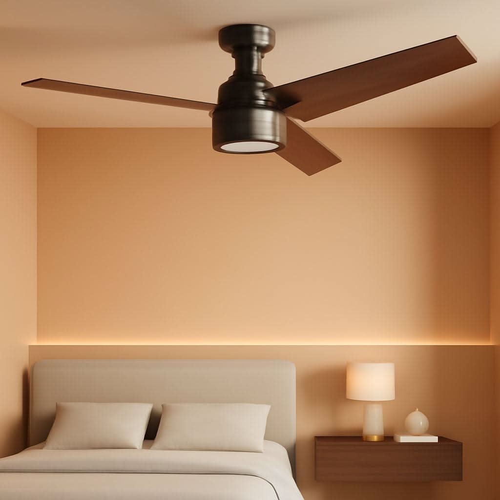52 Inch Bronze Ceiling Fan With Remote And Light Kit
