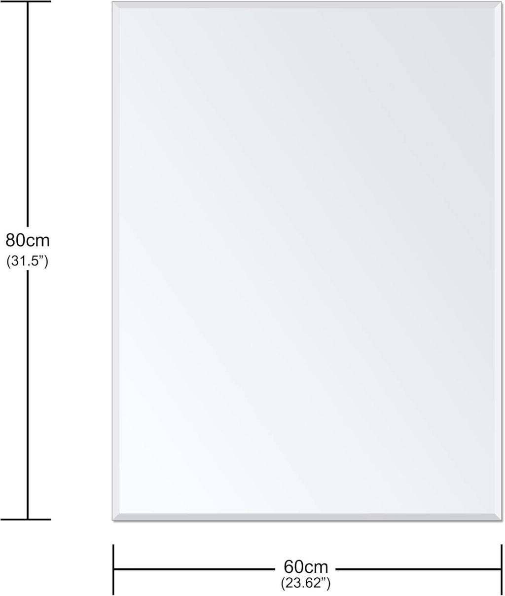 Wall Mirror Frameless 24x32 Bathroom Vanity Decor Accent