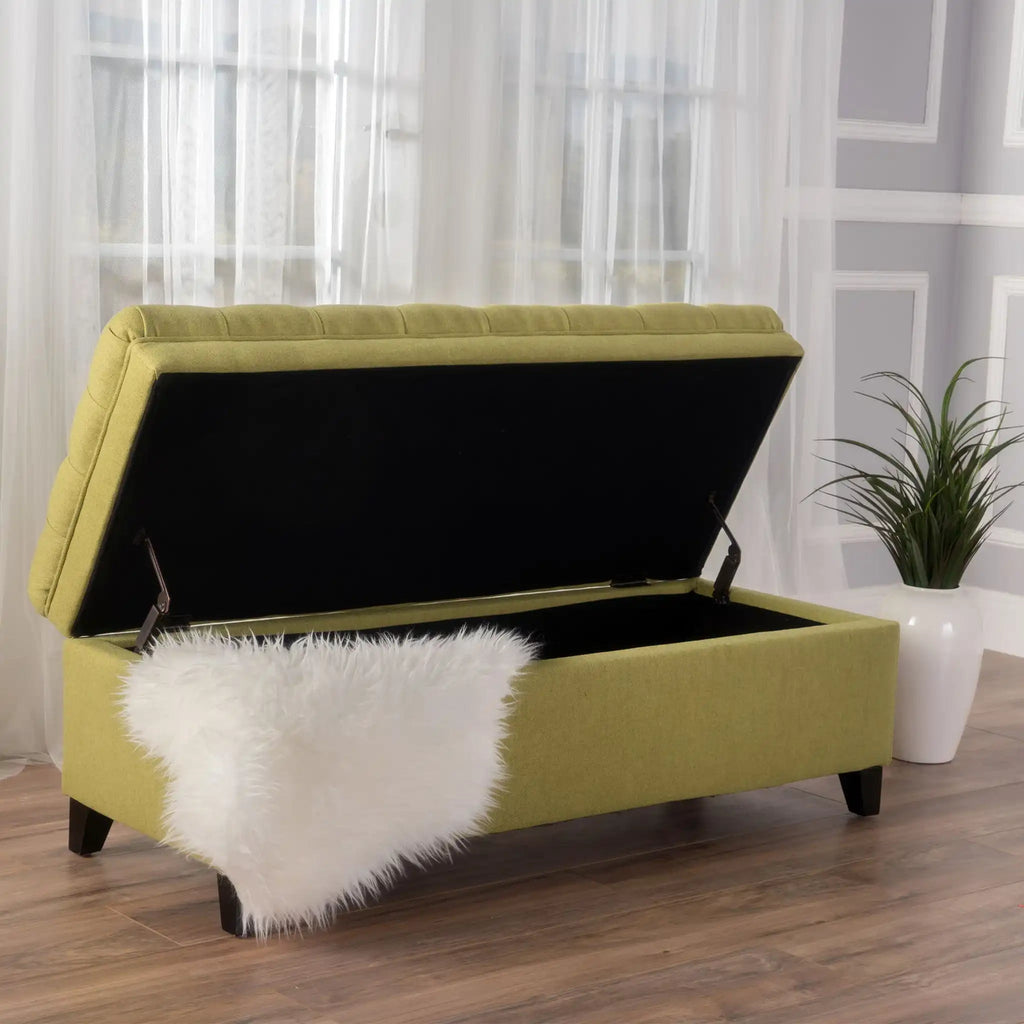 Juliana Storage Ottoman With Birch Legs