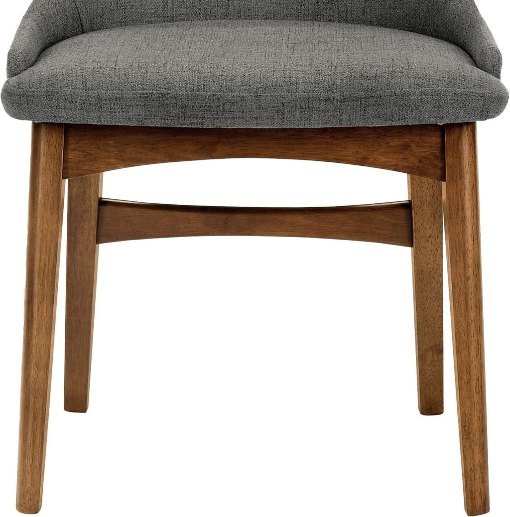 Azalea Charcoal Fabric Wood Dining Side Chairs 19 Inch Seat Height