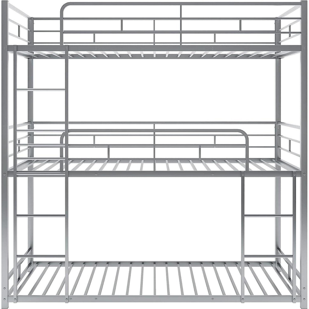 Black Triple Metal Bunk Bed Twin XL Full Queen Sizes